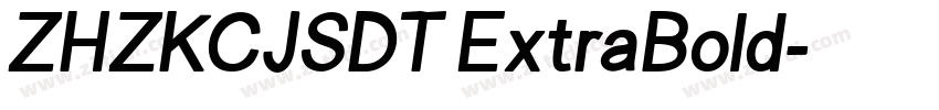 ZHZKCJSDT ExtraBold字体转换